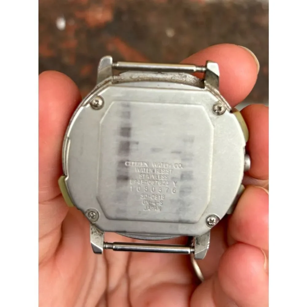 Citizen Vintage Ana-Digi Chronograph Alarm Watch 8987 GN-4-S Japan | 1980s Pilot
